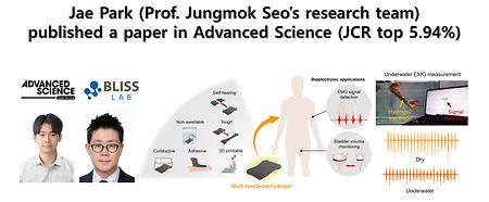 Jae Park (Prof. Jungmok Seo’s research team) published a paper in Advanced Science (JCR top 5.94%)